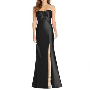 ALFRED SUNG Black Strapless Maxi Dress